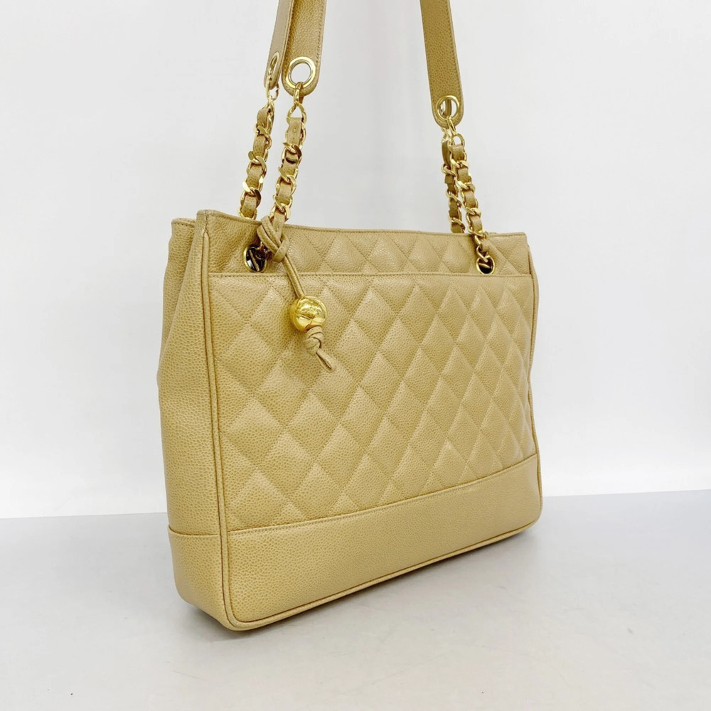CHANEL Brown Caviar Leather Tote Bag - Picture 2 of 10